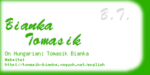 bianka tomasik business card